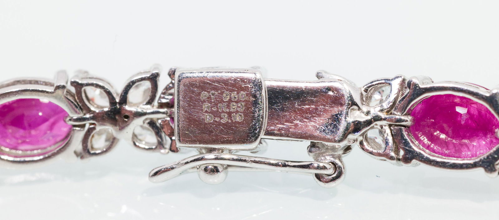 Ruby, Diamond and Platinum Bracelet - 7