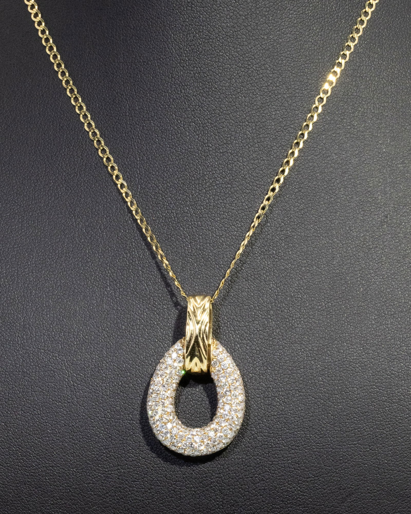 Diamond and 14K Gold Pendant on Chain (1 of 6)