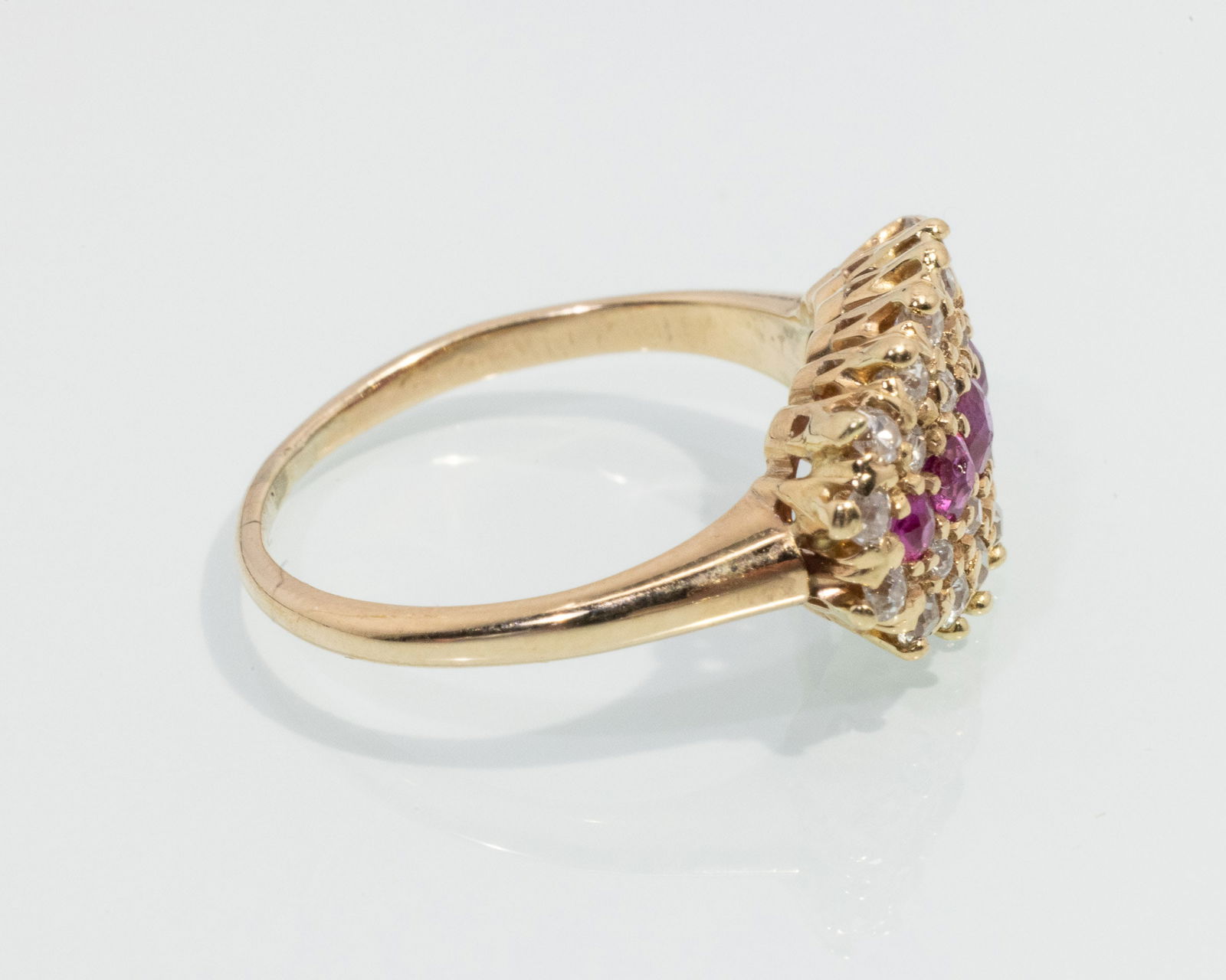 14K Gold, Ruby and Diamond Ring - 3