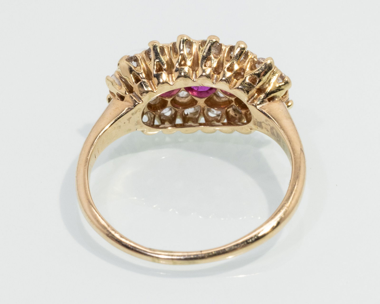 14K Gold, Ruby and Diamond Ring - 4