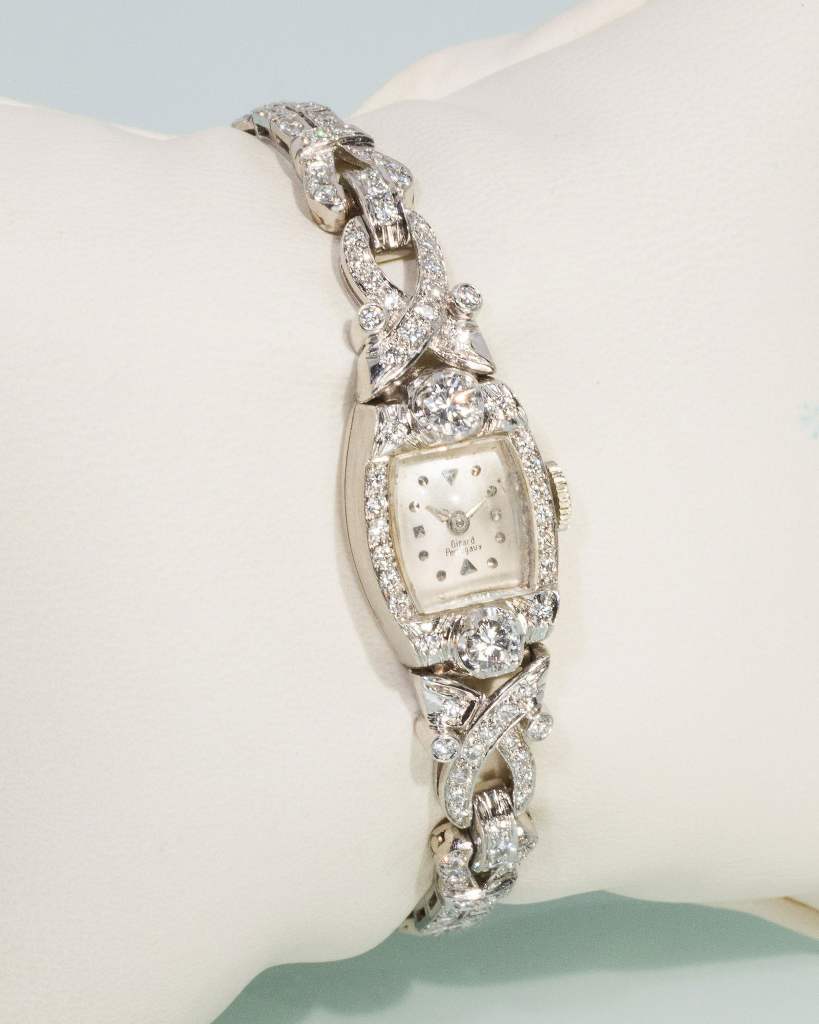 Platinum and Diamond Girard Perregaux Ladies Watch (1 of 7)