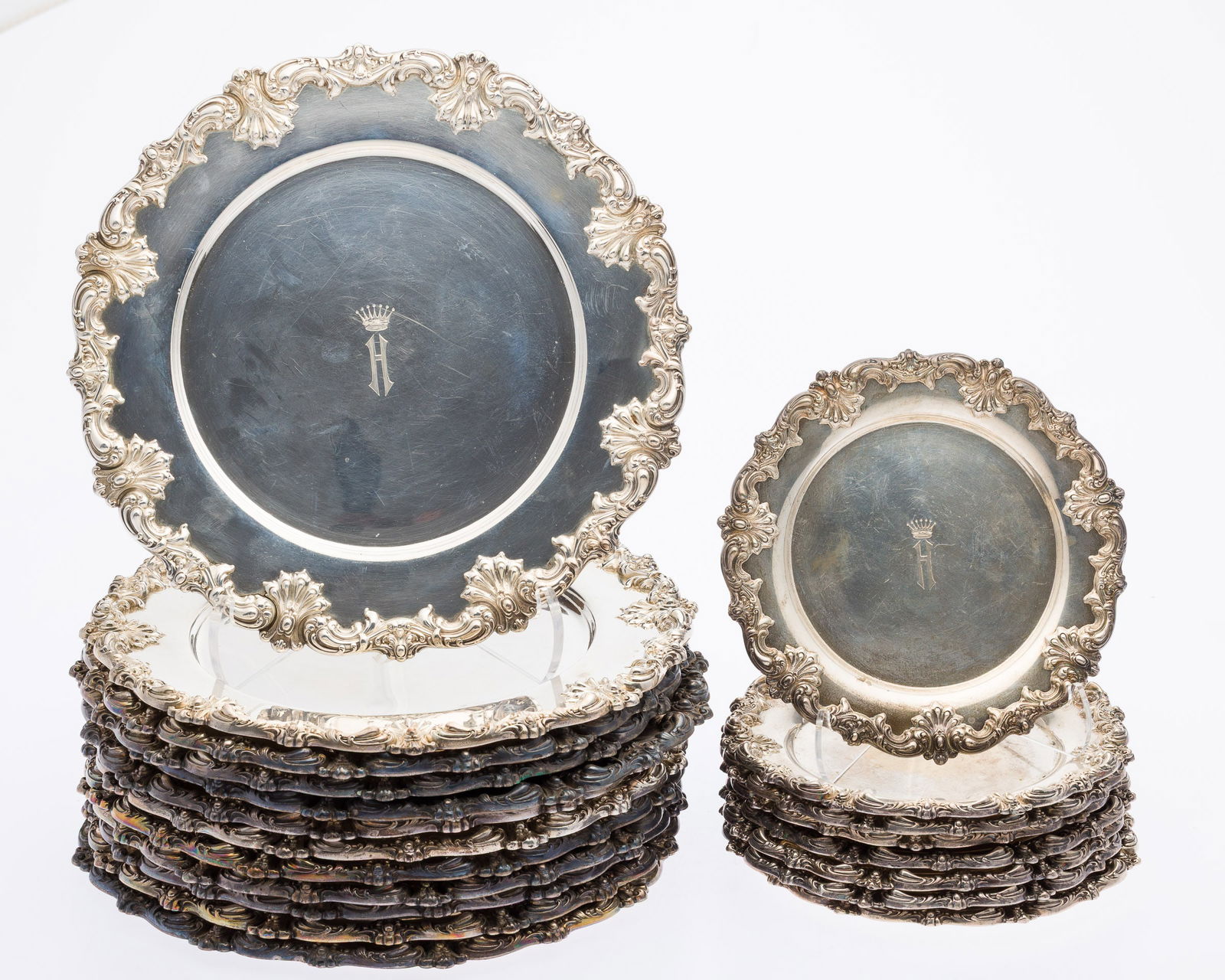 12 Redlich & Co Sterling Chargers & 8 Butter Plates (1 of 9)