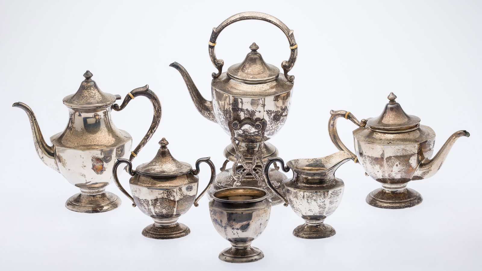 6 Piece Sterling Silver Tea and Coffee Set (1 of 14)