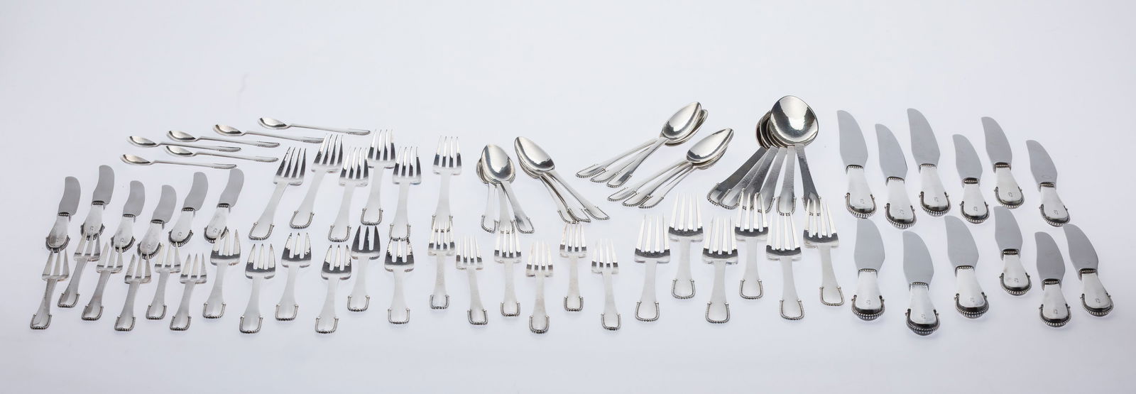 Georg Jensen Beaded Pattern Flatware Set, 72 pcs. (1 of 14)