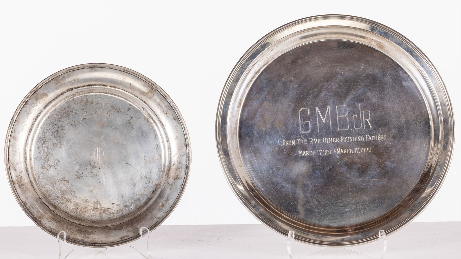 2 Sterling Silver Circular Platters (1 of 7)