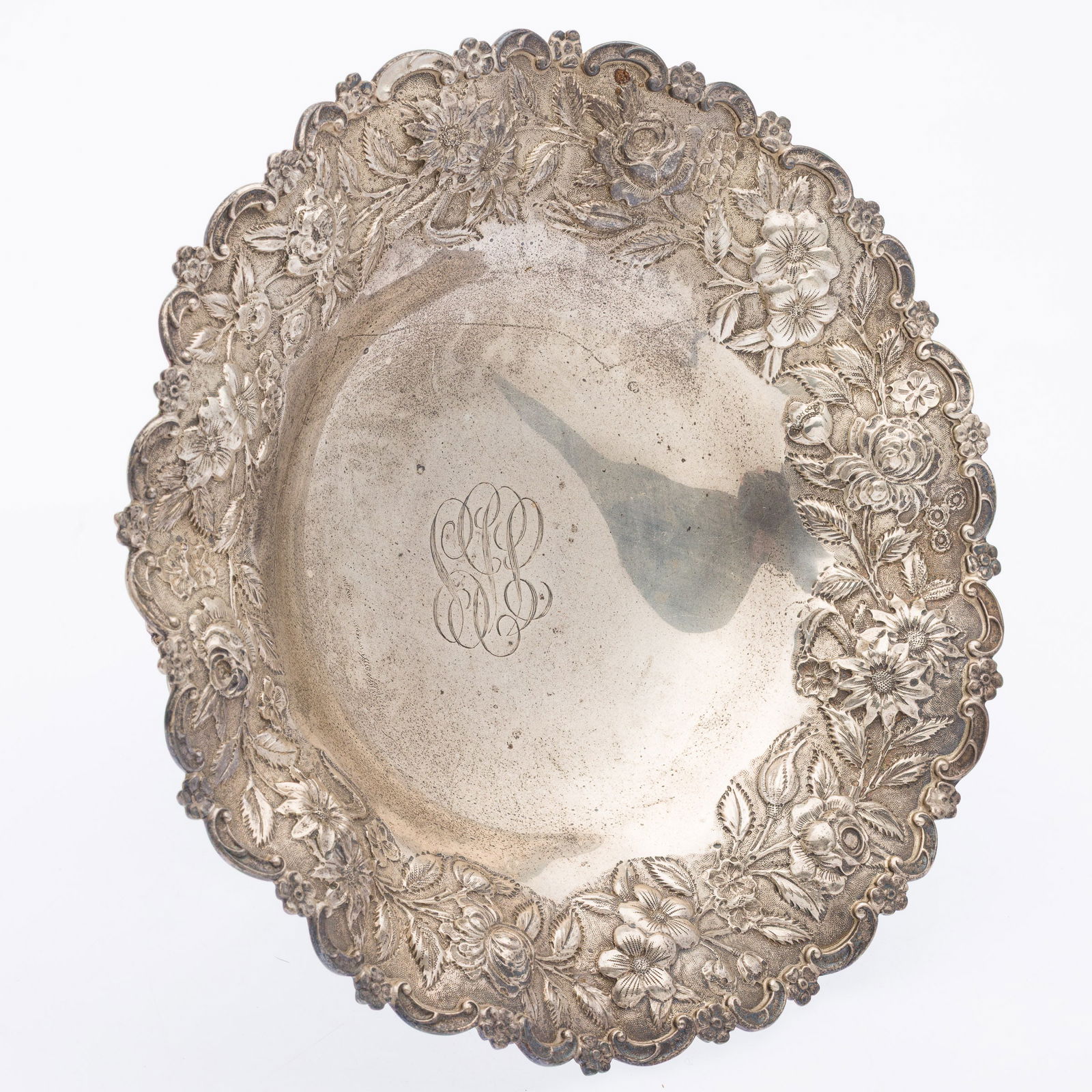 4 Sterling Repousse Table Articles including Kirk - 3