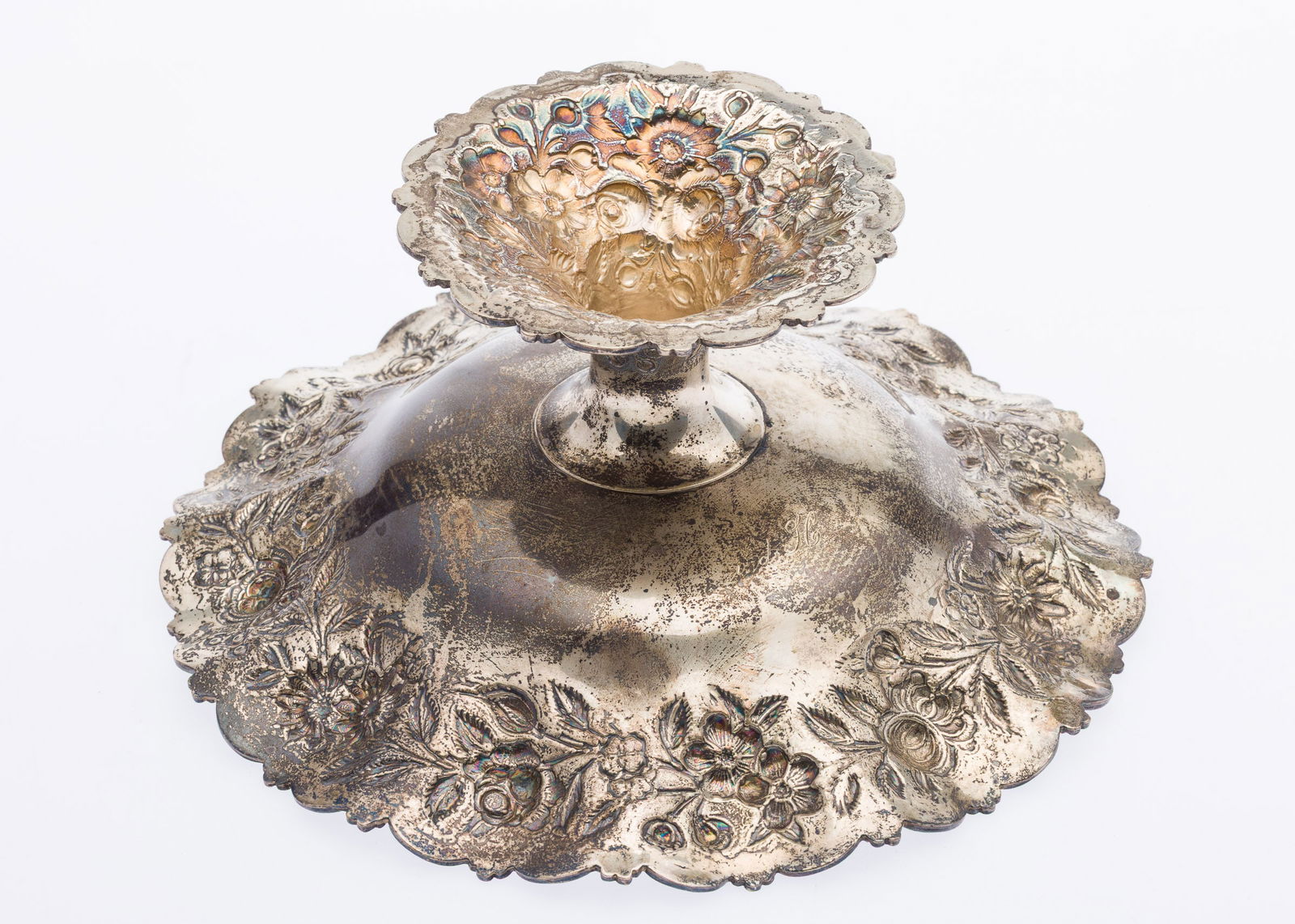 4 Sterling Repousse Table Articles including Kirk - 5