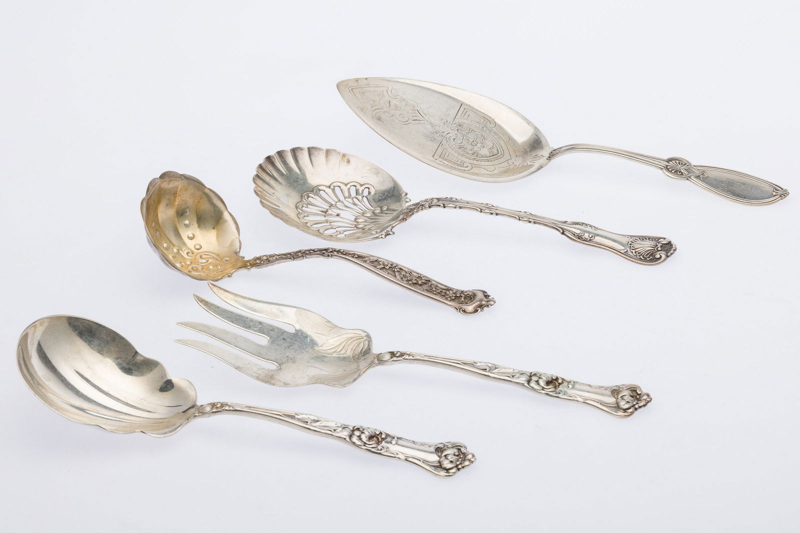 4 Sterling Serving Pieces & Historical Cake Knife (1 of 11)