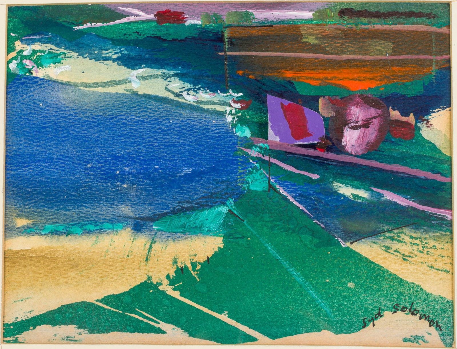 Syd Solomon (FL/NY, 1917-2004) Abstract, Mixed Media (1 of 11)