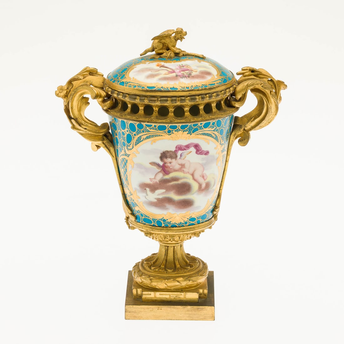 Sevres Style Ormolu Mounted Porcelain Vase, 19th C (1 of 16)
