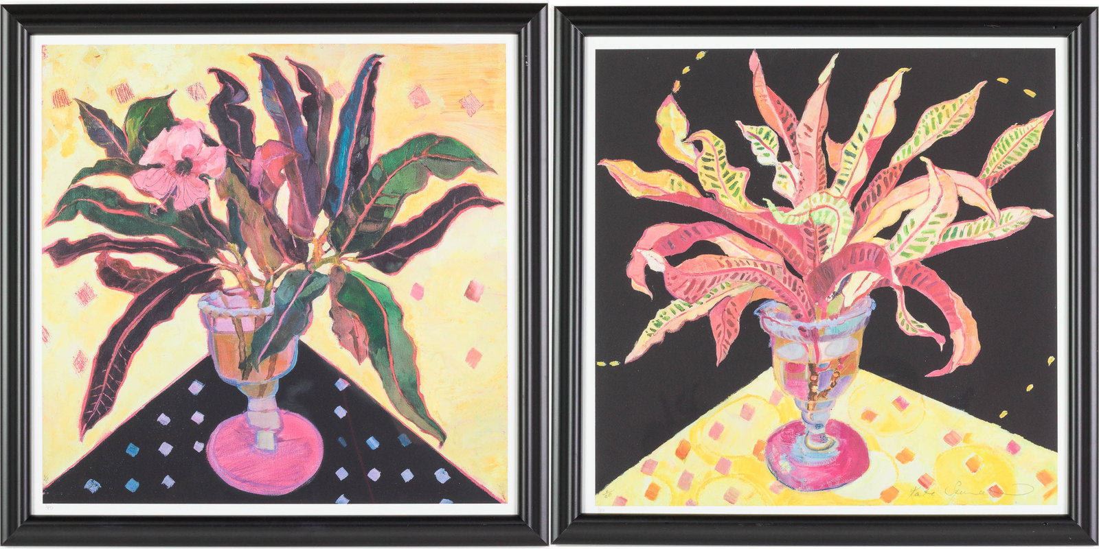 Kate Spencer (b. 1978), Pair Flower Offset Lithos (1 of 12)