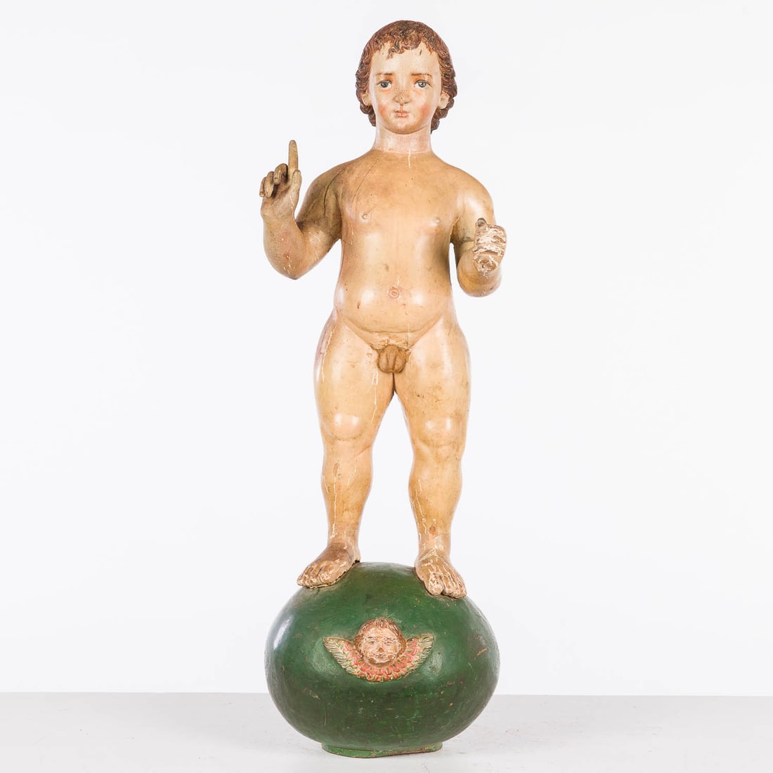 Northern Italian/S. German Cherub on Orb, 18th C (1 of 11)
