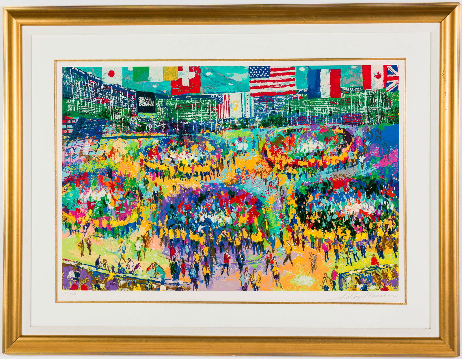 LeRoy Neiman, Chicago Mercantile Exchange, Serigraph (1 of 14)