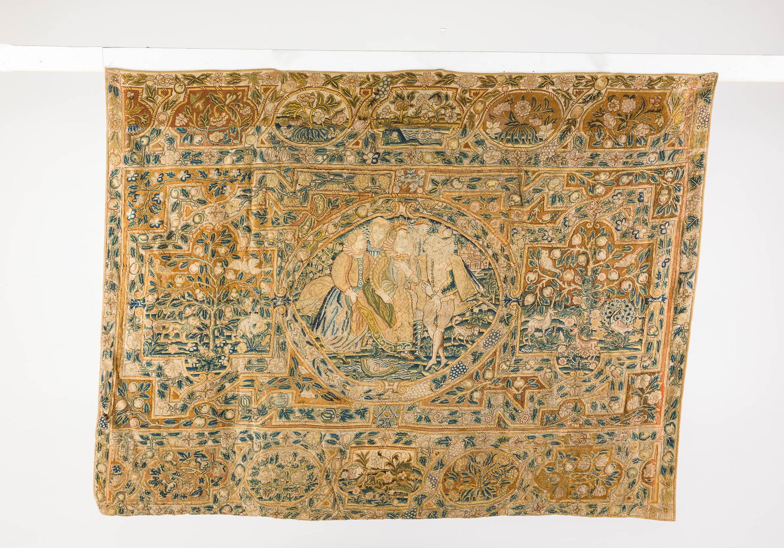 English Needlework Wall Hanging, circa 1600 (1 of 16)