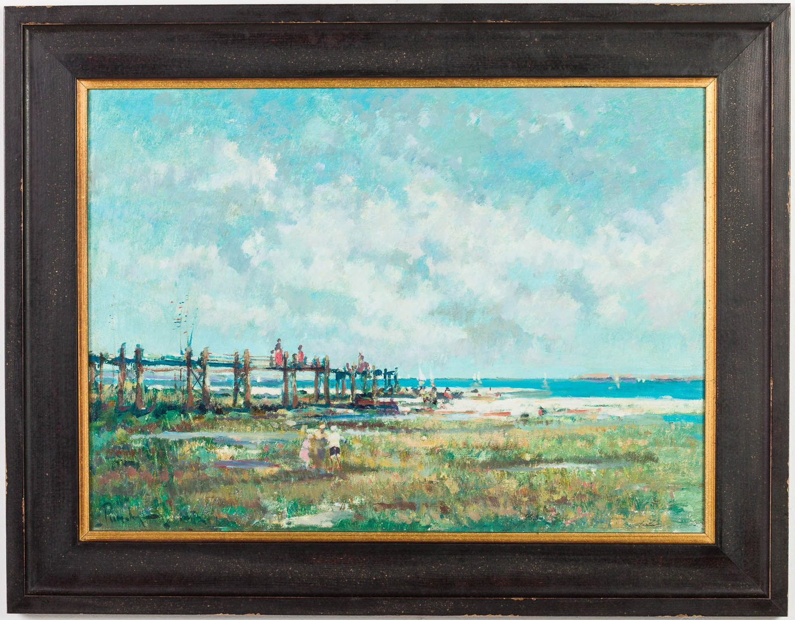 Donald Purdy (American, 1924-2016), At the Pier, O/B (1 of 11)