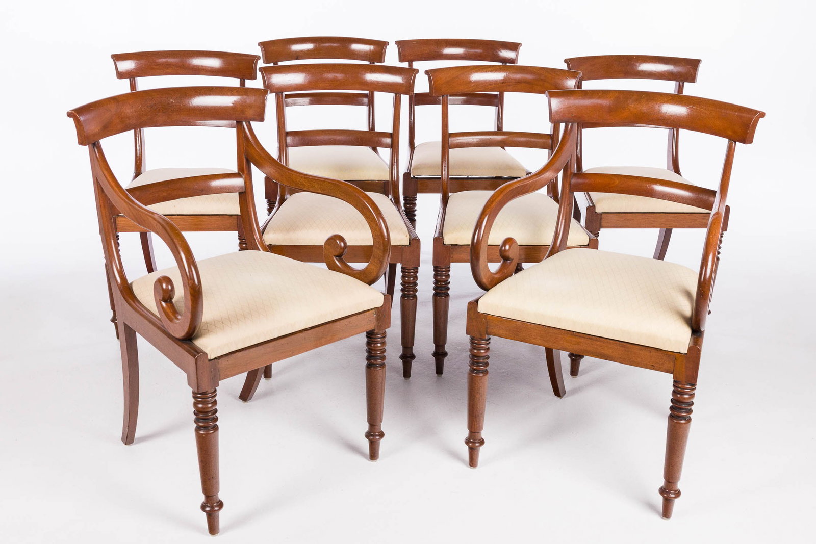 8 Regency Mahogany Dining Chairs, 1st Quarter 19th C (1 of 15)