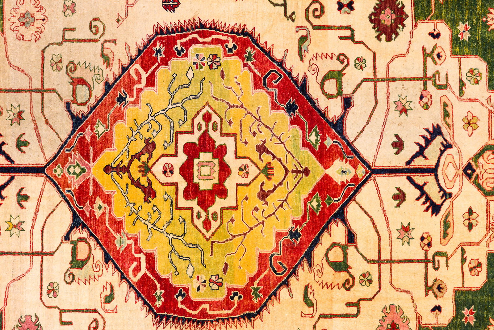 Oushak Wool Carpet, 20th C - 3