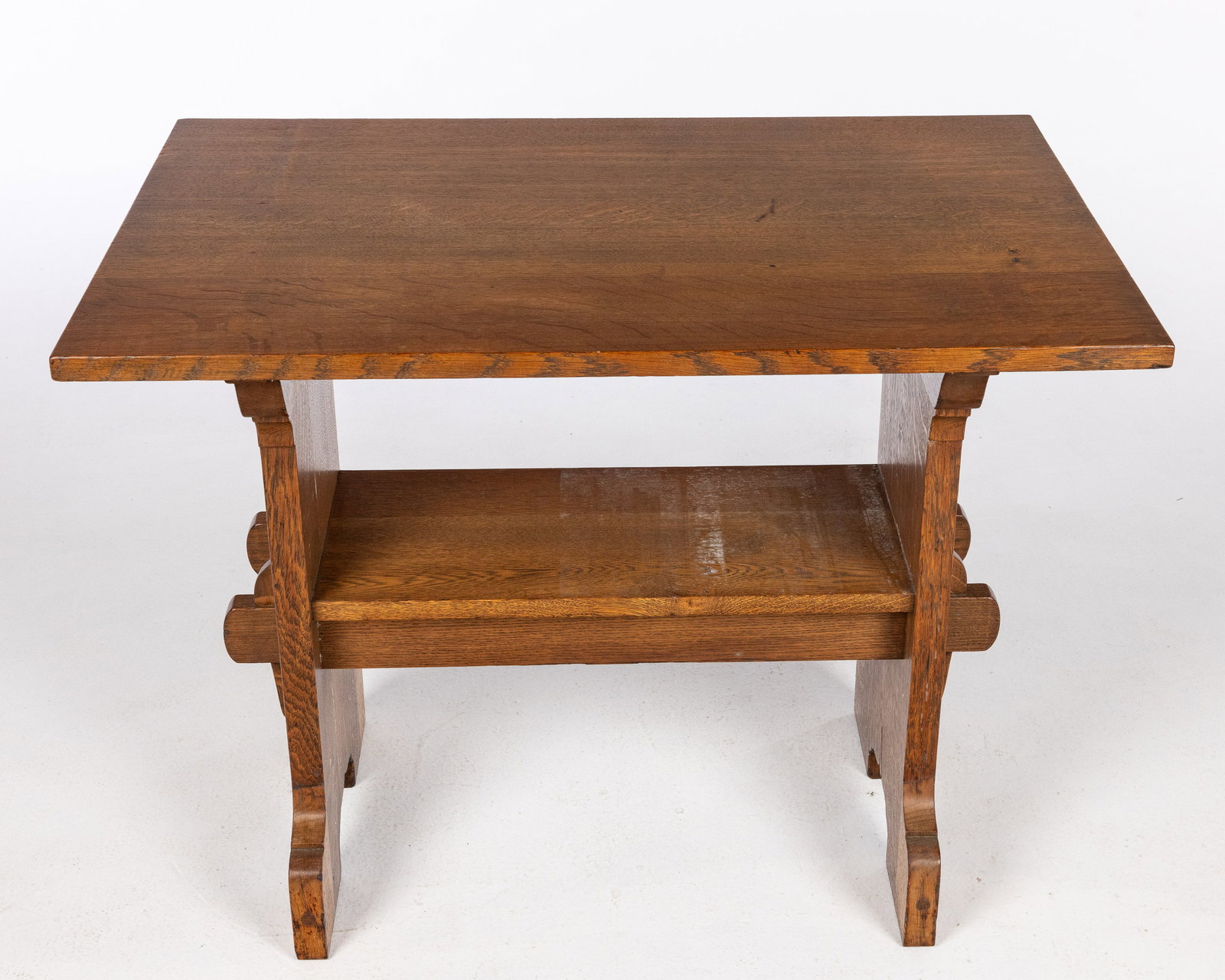 Stickley Oak Trestle Table - 4