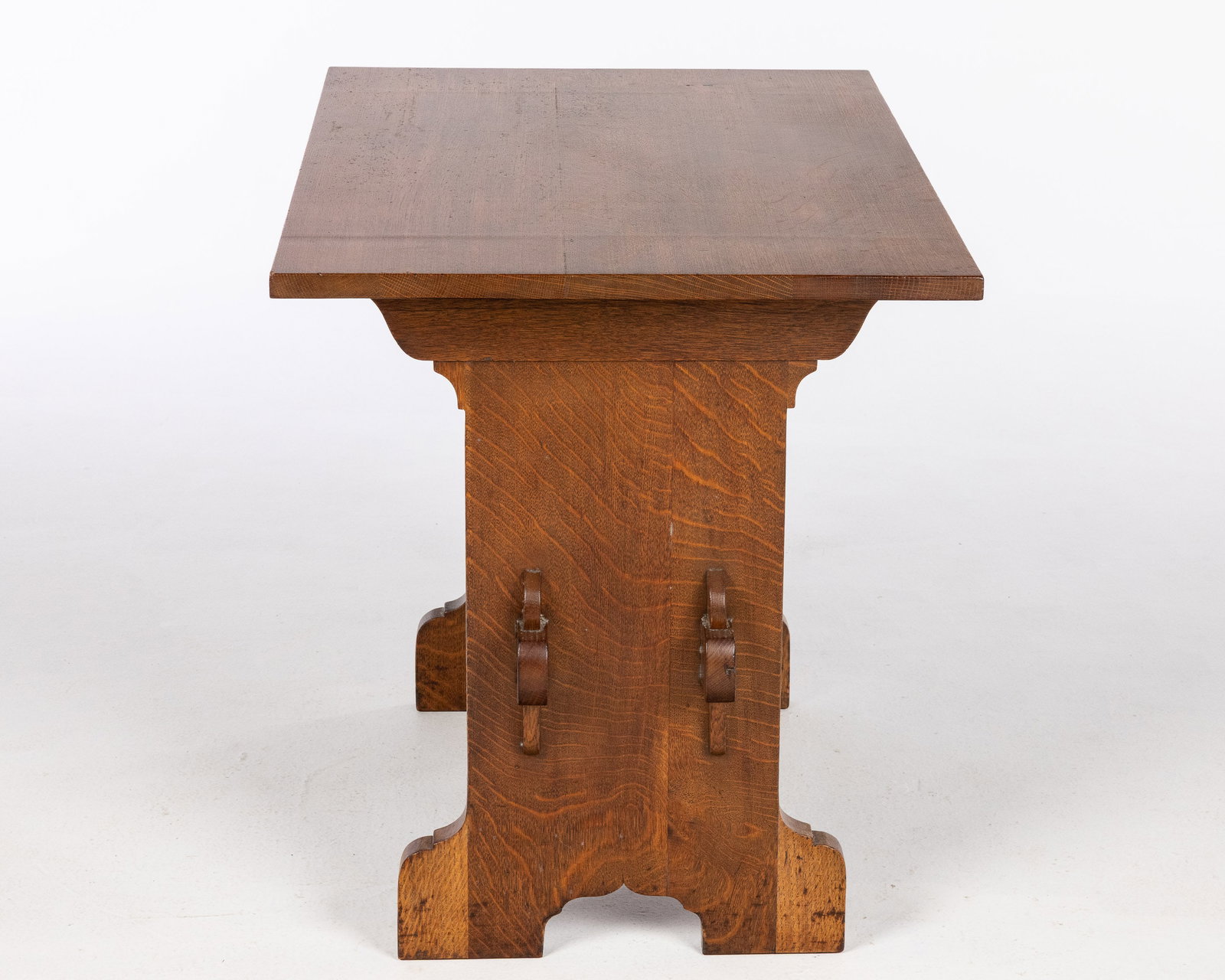 Stickley Oak Trestle Table - 5