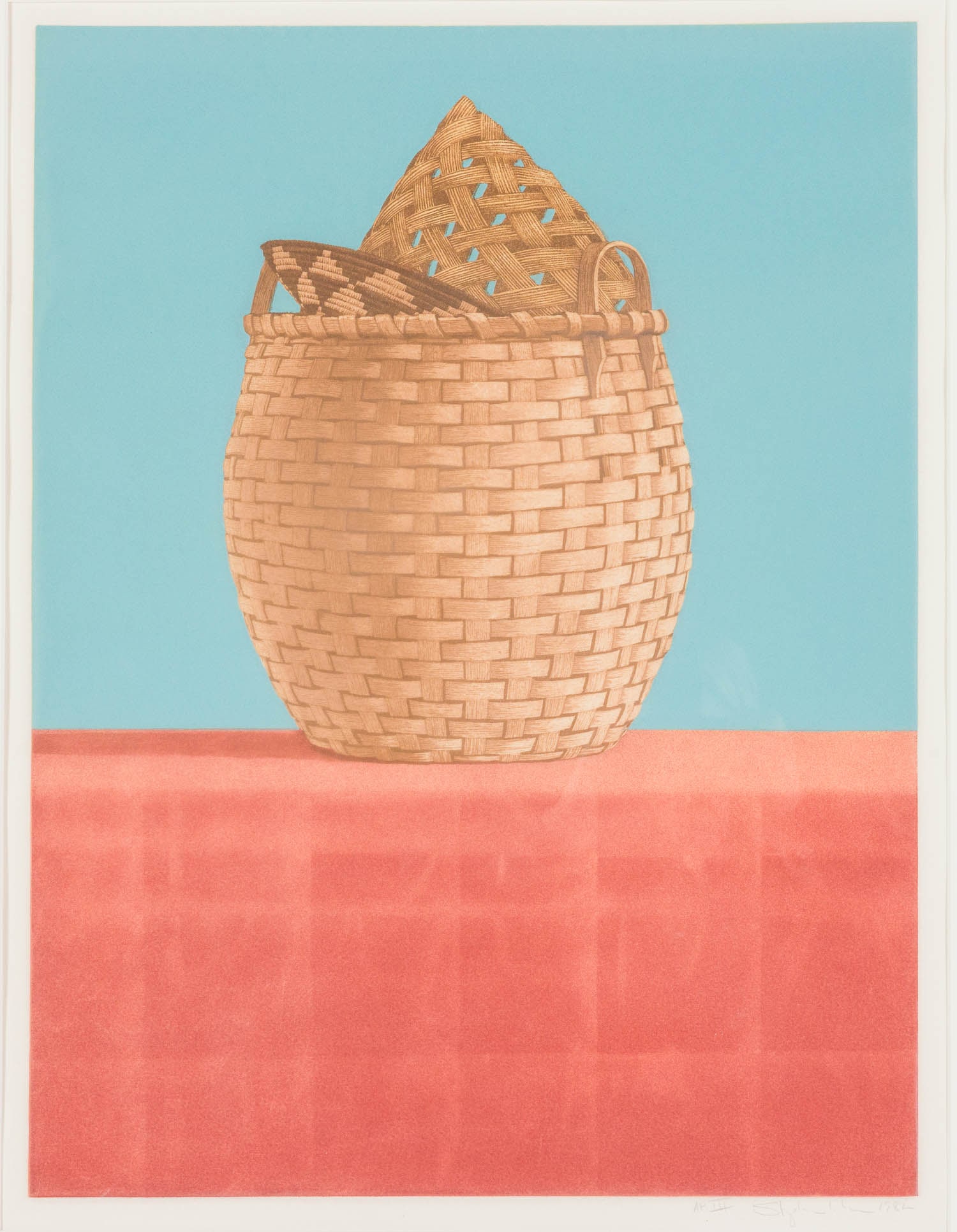 Stephen Lorber (b. 1943) Big Shaker Basket, Etching (1 of 10)