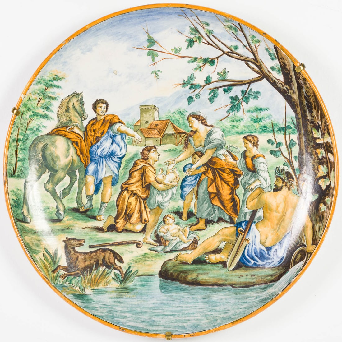 Italian Majolica Charger with Biblical Scene (1 of 8)