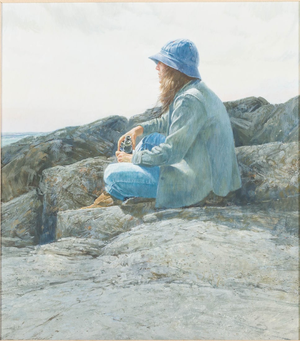 Don Stone (1929-2015) The Whale Watcher, Egg Tempera (1 of 13)