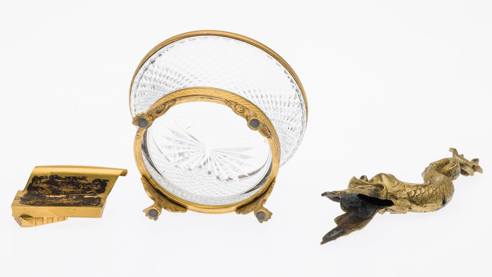 5 Table Articles & Ormolu Fish Mount, 19th C & Later - 14