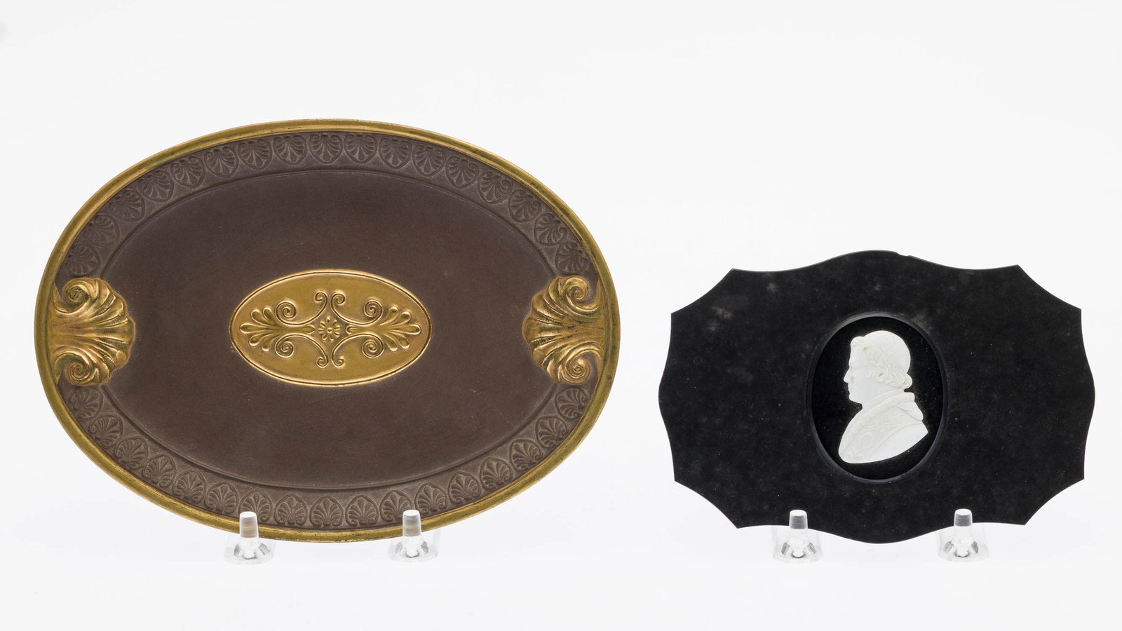 5 Table Articles & Ormolu Fish Mount, 19th C & Later - 2