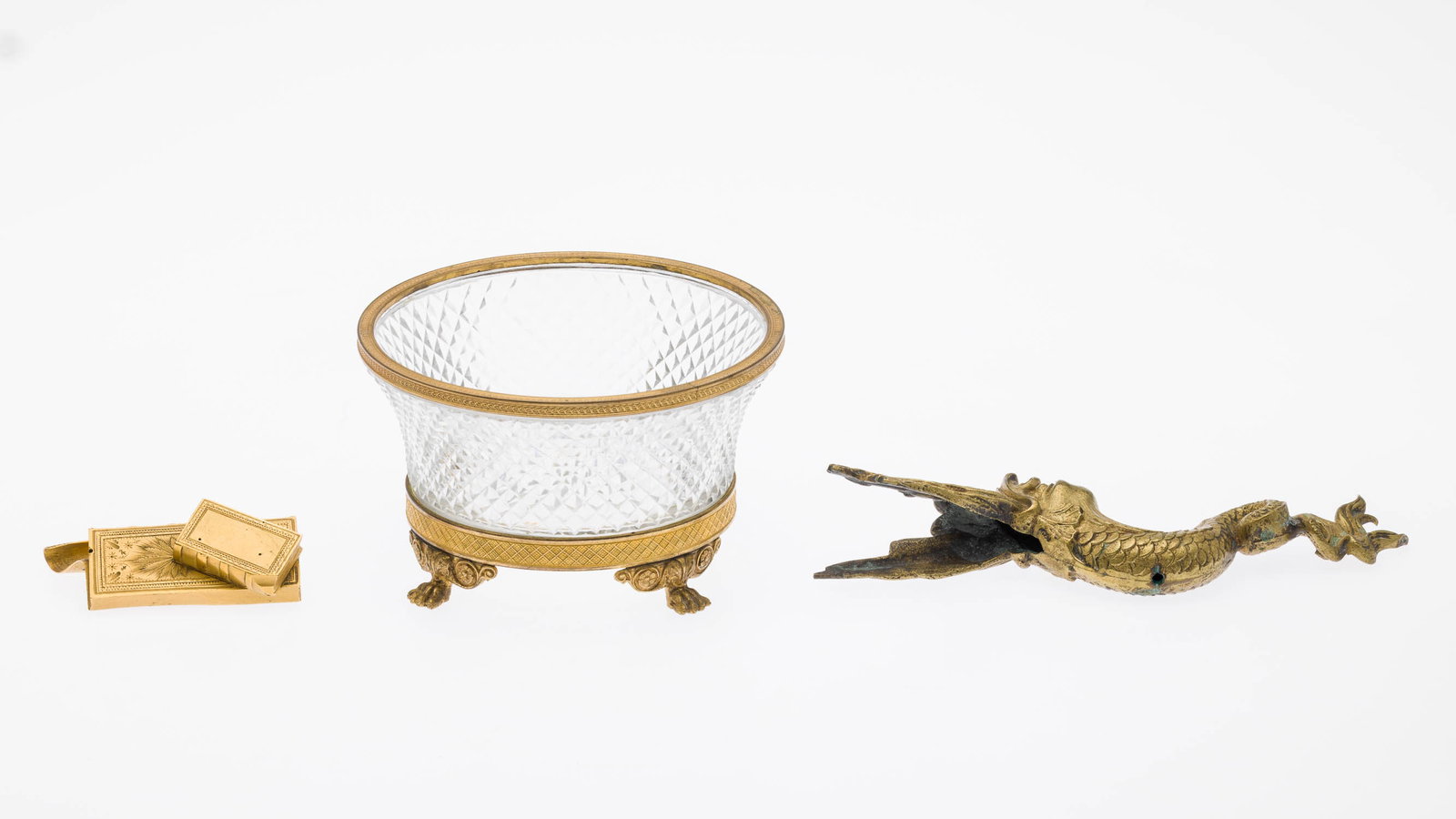 5 Table Articles & Ormolu Fish Mount, 19th C & Later - 8
