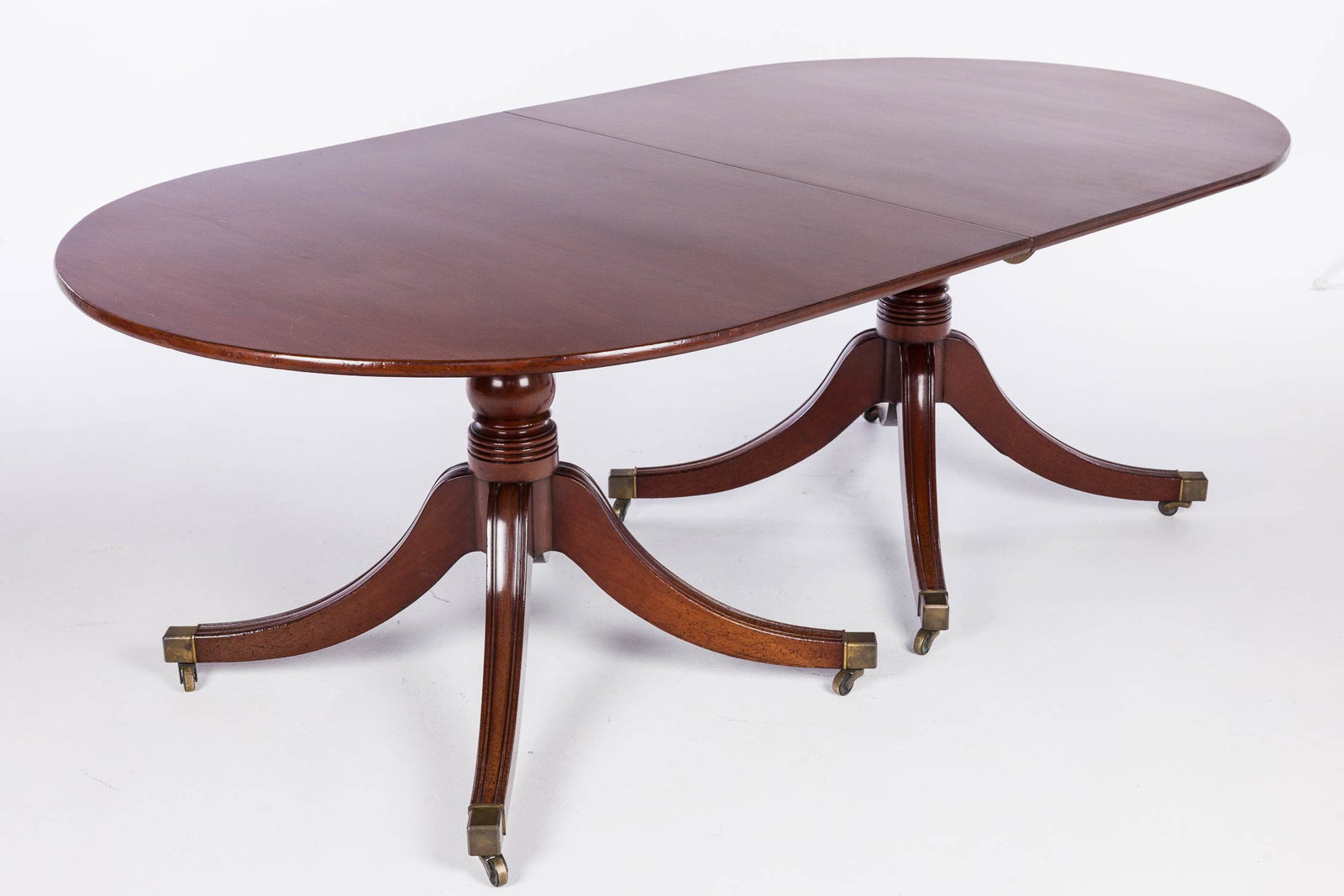 Regency Style Mahogany Two Pedestal Dining Table (1 of 17)