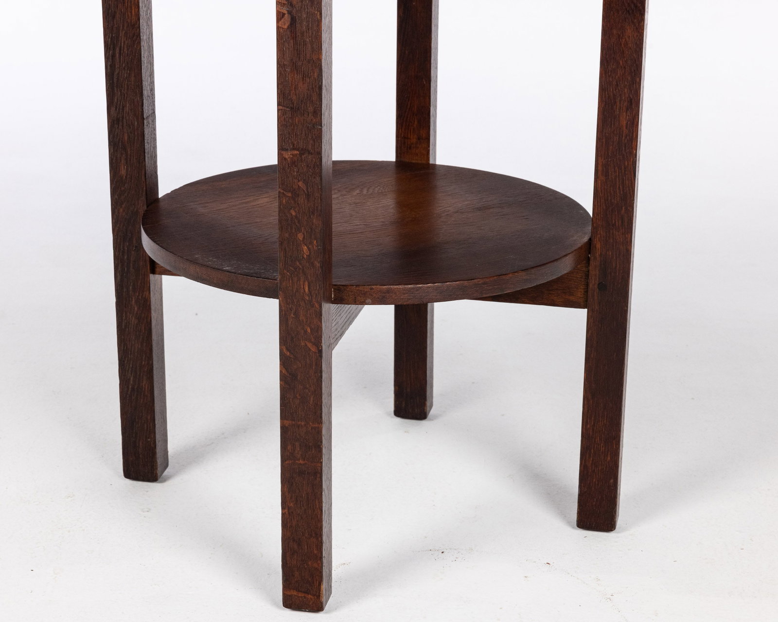 Stickley Round Oak Lamp Table - 8