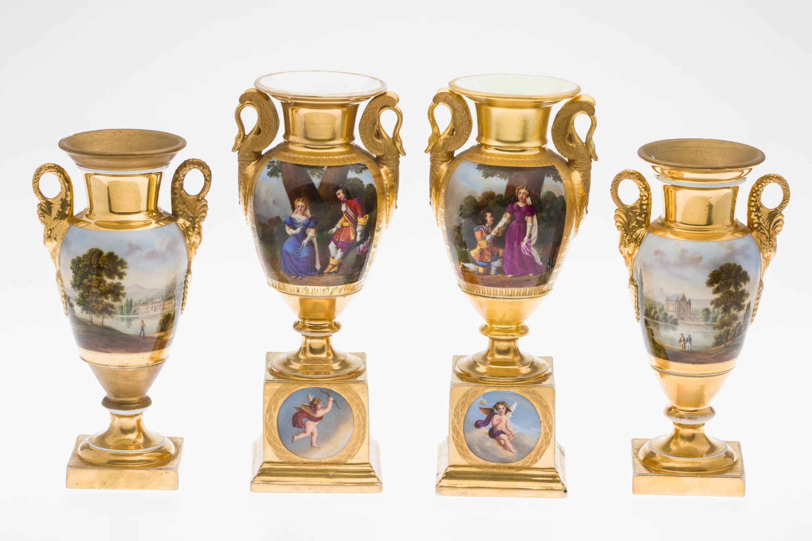 Two Pairs of Paris Porcelain Urns, 19th C (1 of 17)