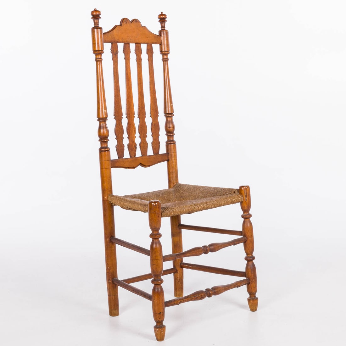 American Bannister Back Rush Seat Side Chair, 18th C (1 of 12)