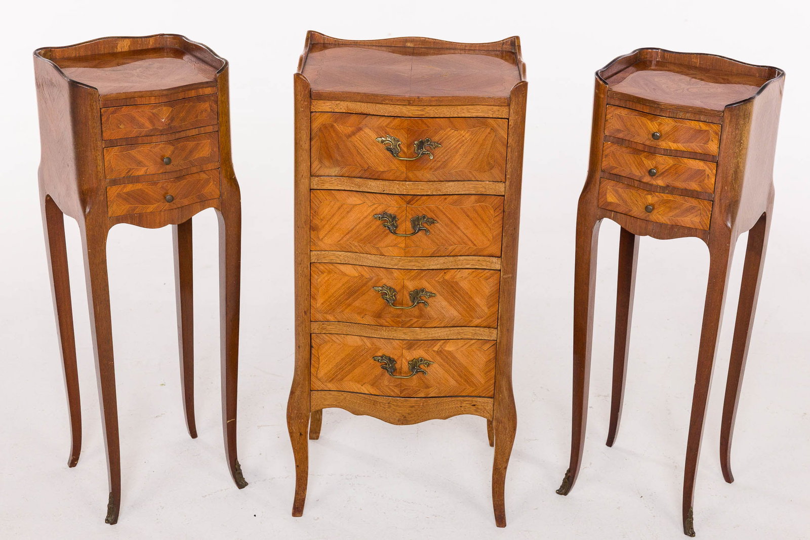 Pair of Louis XV Style Side Tables and a Small Chest (1 of 12)