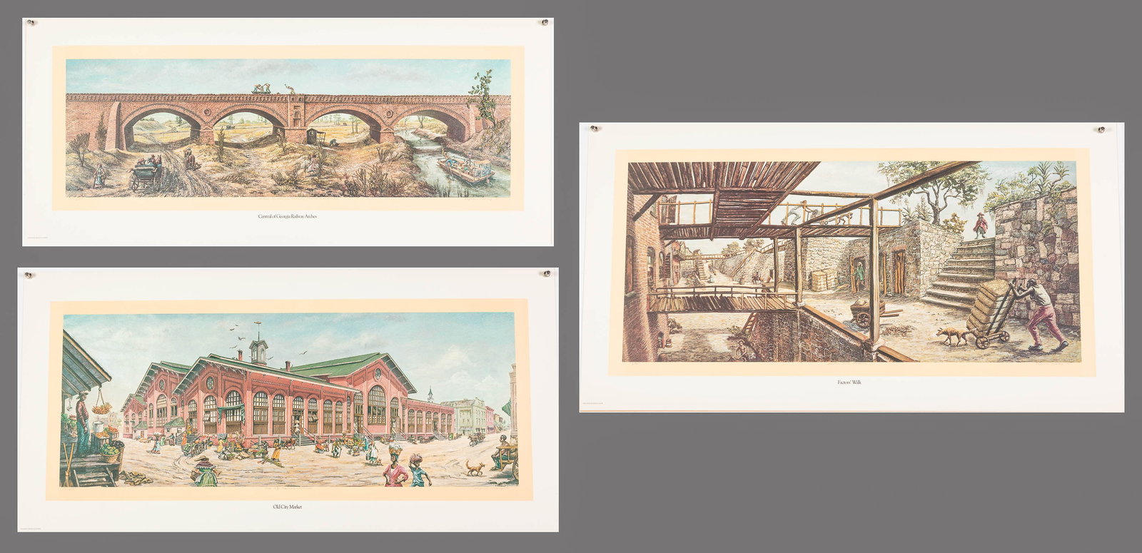 3 Augusta Oelschig Lithographs of Savannah Scenes (1 of 20)