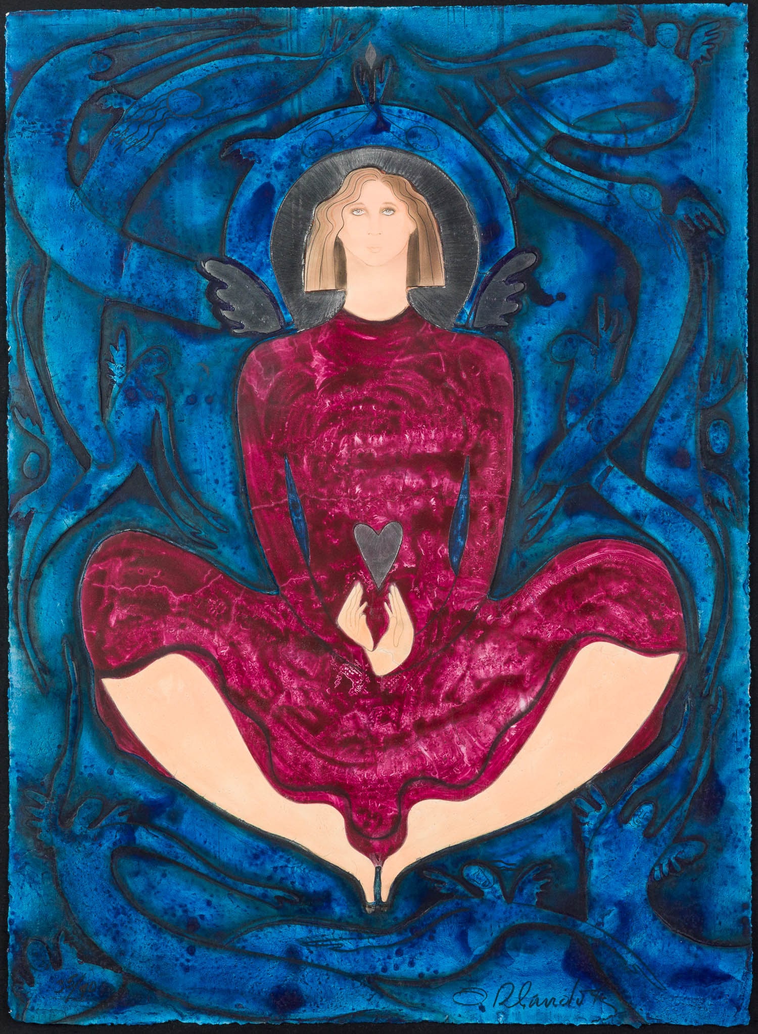 Orlando Botero (b. 1946), Angel Extasis, Lithograph (1 of 11)