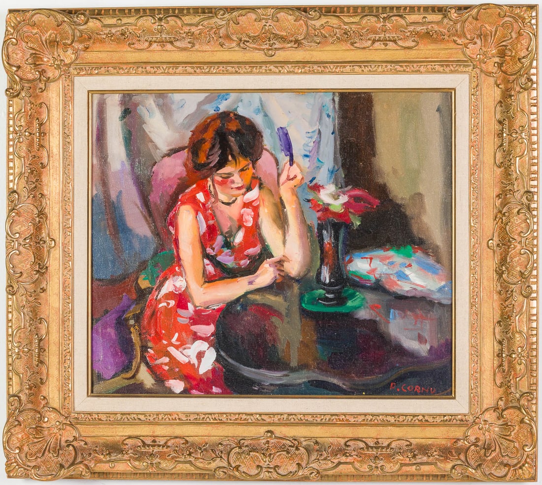 Pierre Cornu (1895-1996), Dominique se Coffant, O/C (1 of 11)