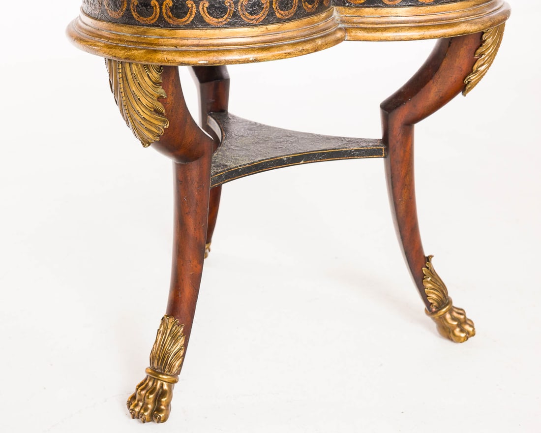 Maitland-Smith Painted Clover Form Side Table - 9