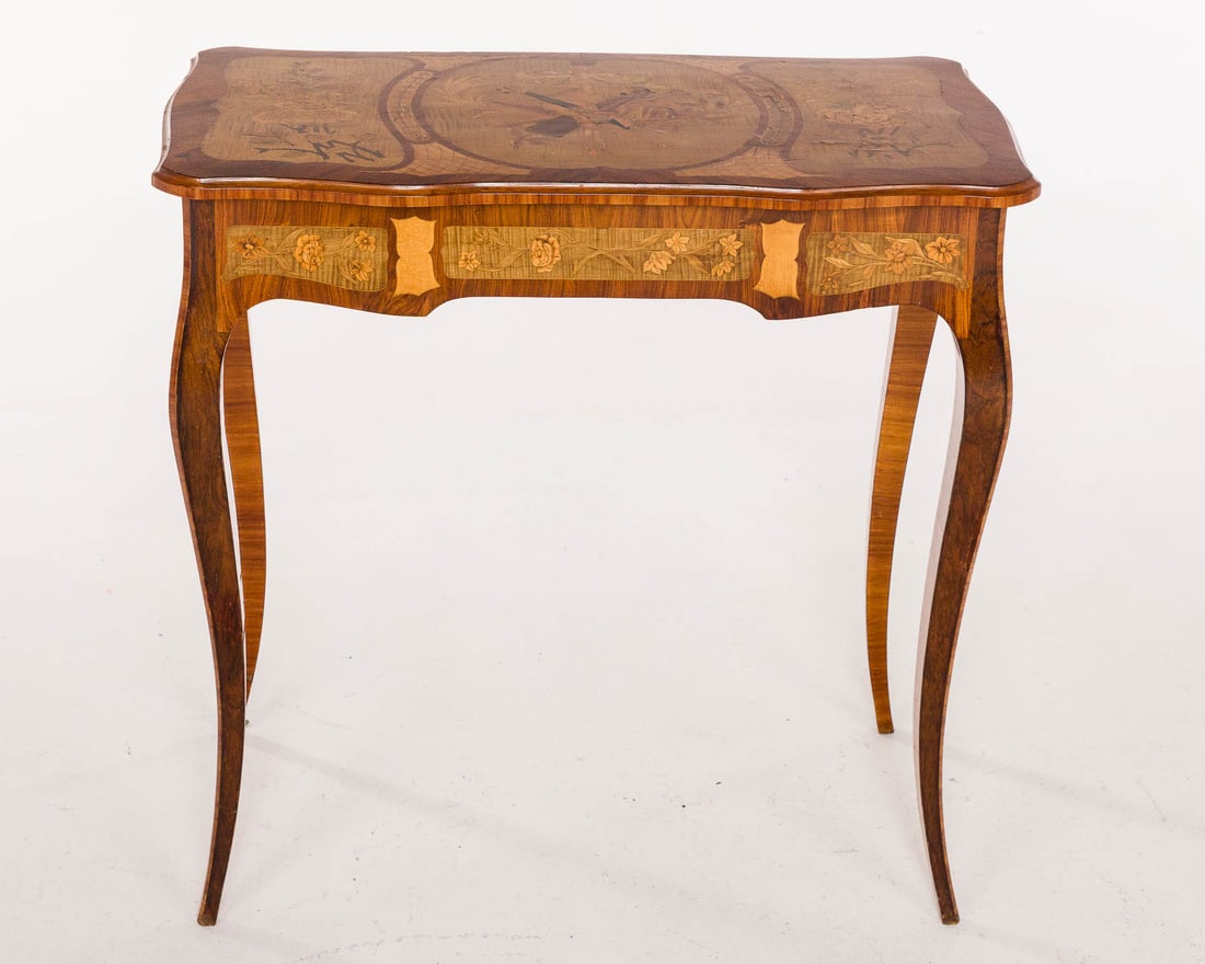 Louis XV Style Kingwood Marquetry Side Table, 19th C (1 of 12)
