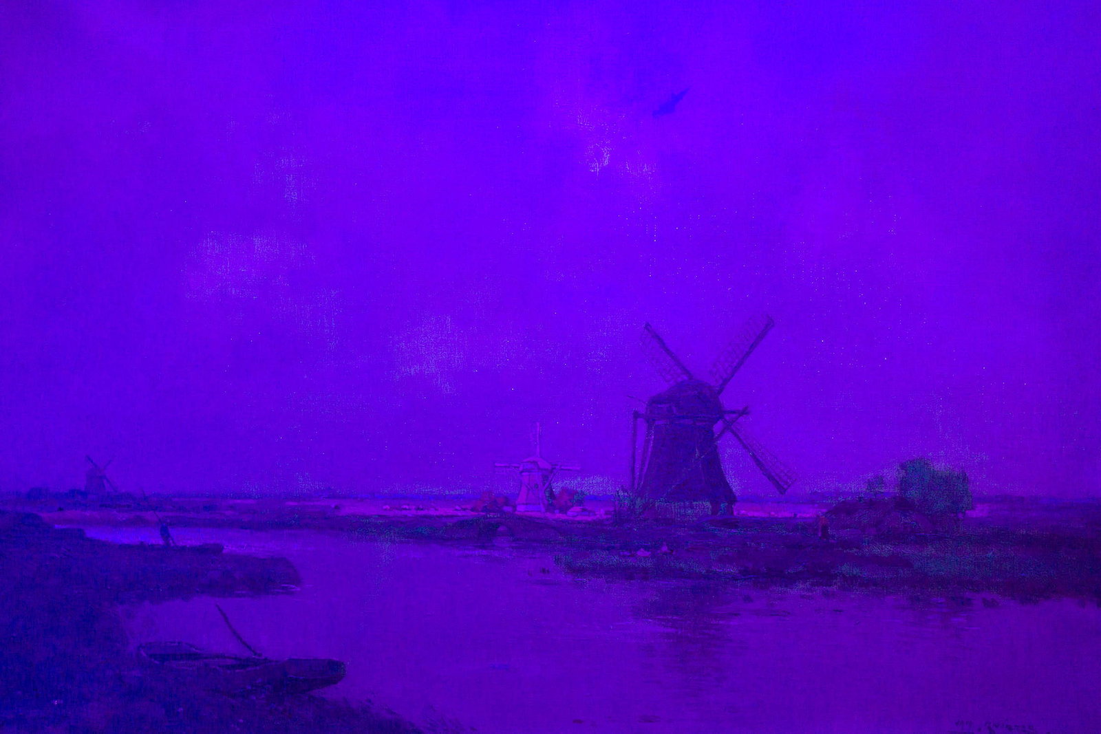 Illegibly Signed, Landscape with Windmill, O/C - 11