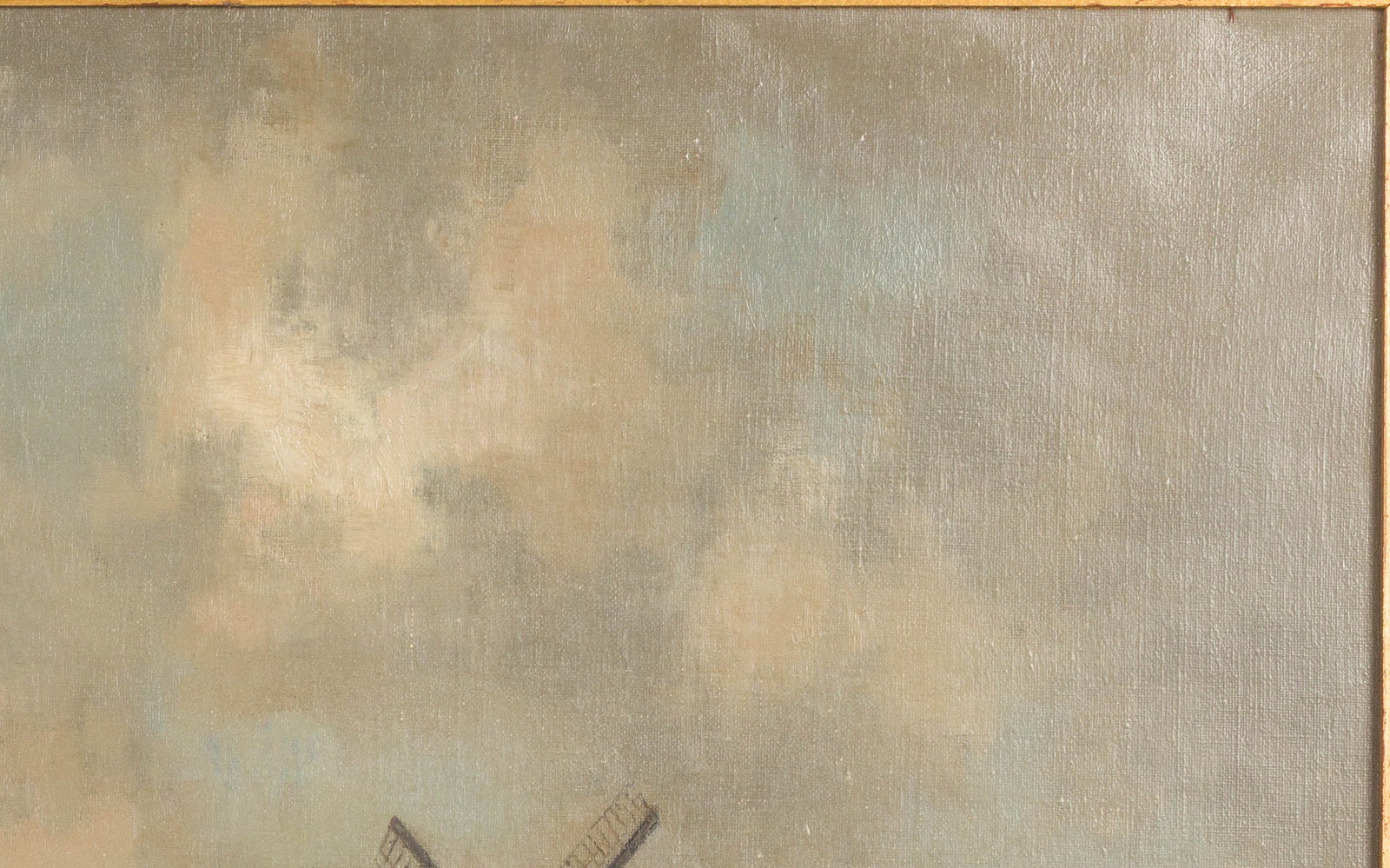 Illegibly Signed, Landscape with Windmill, O/C - 5