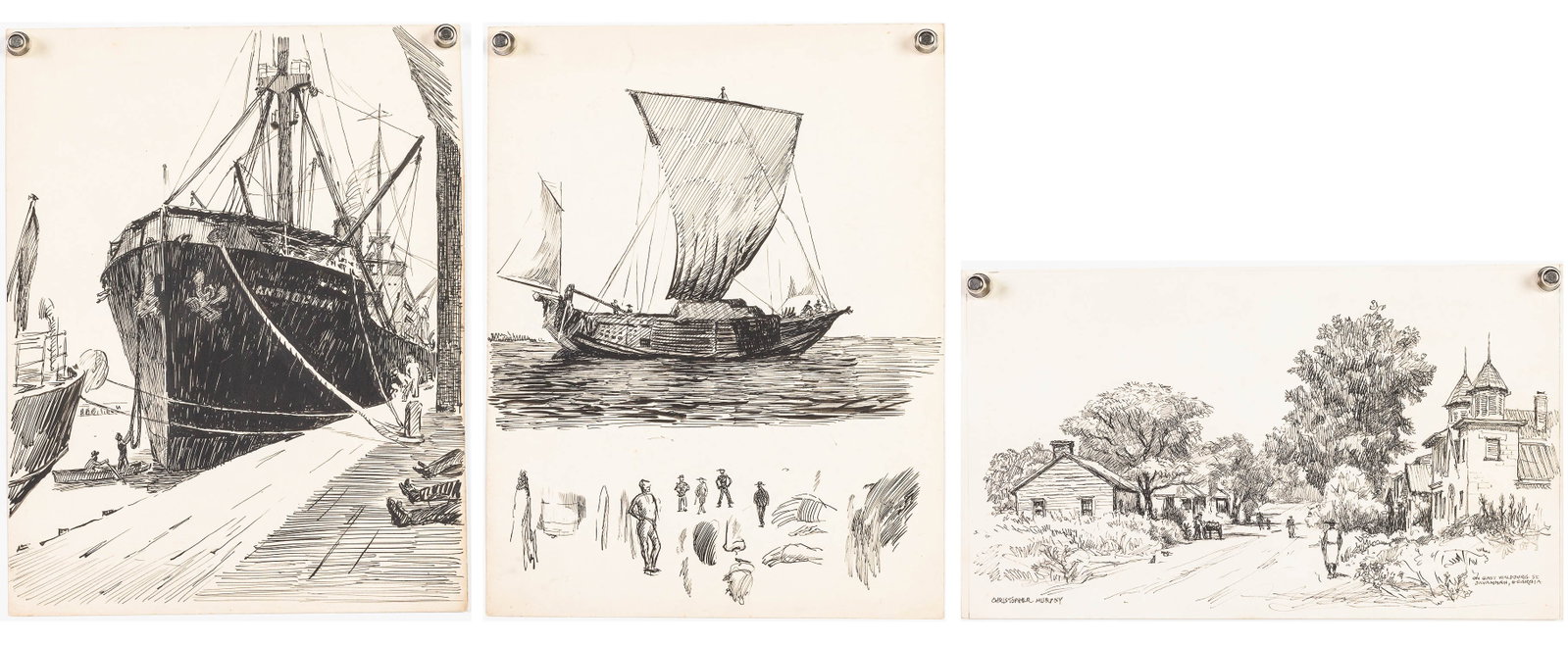 Christopher Murphy Jr. (Sav, 1902-1973), 3 Drawings (1 of 15)