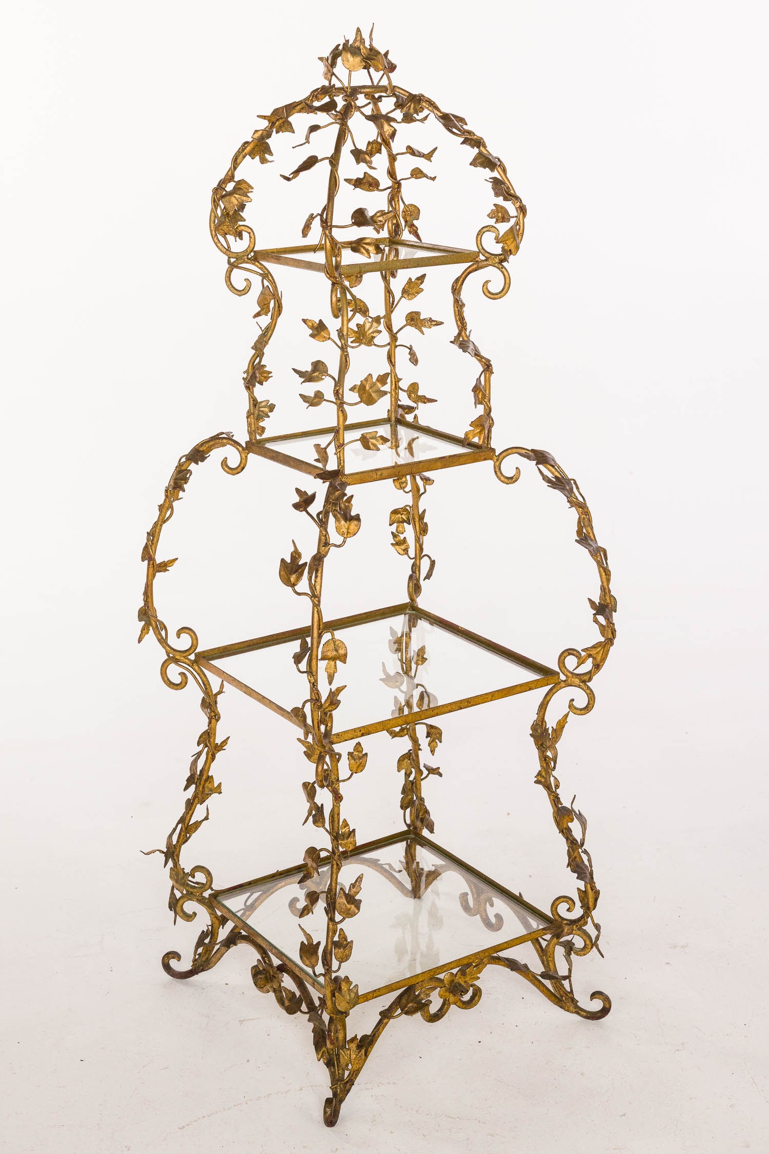Gilt Metal Vine Etagere (1 of 9)