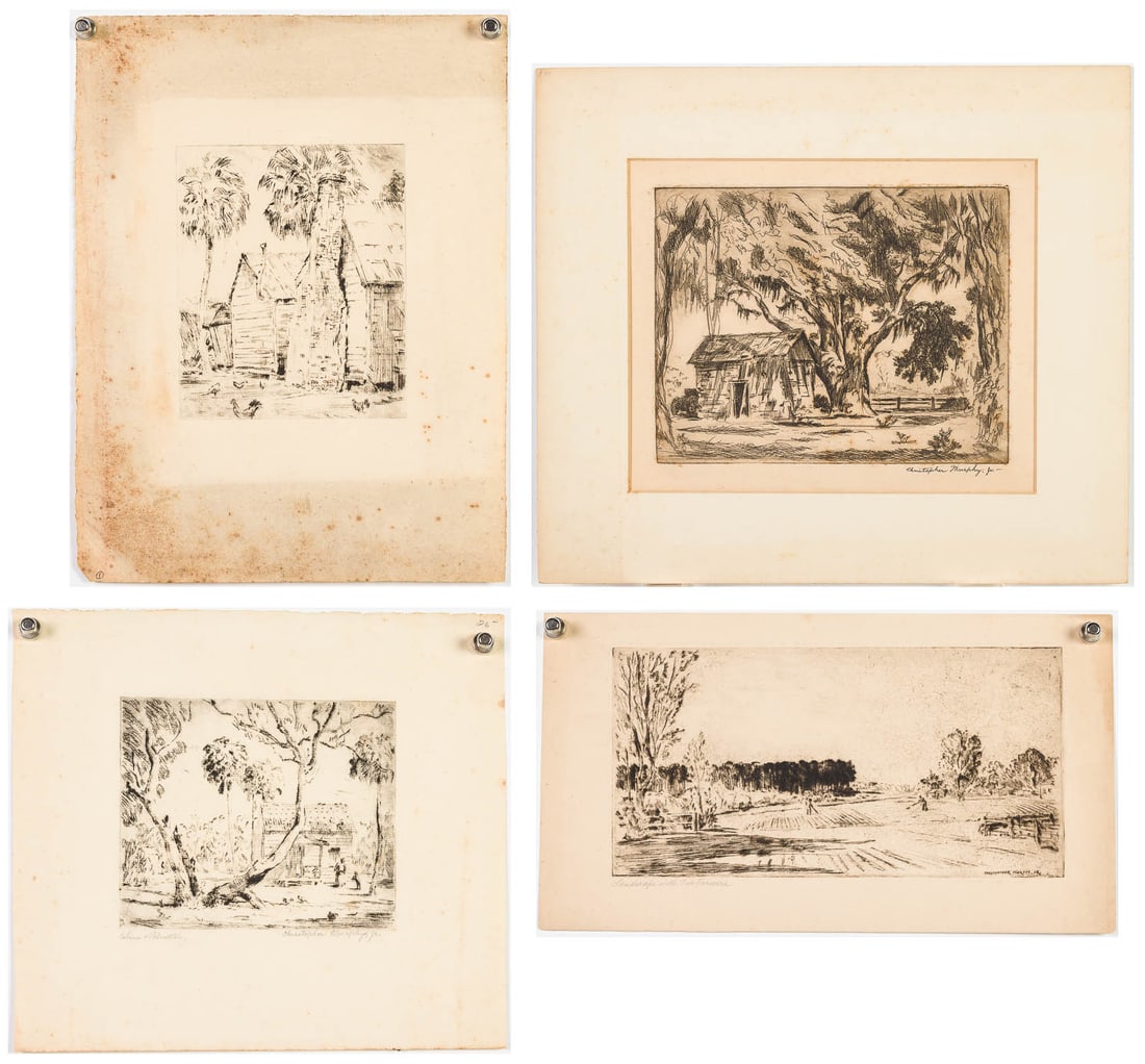 Christopher Murphy Jr. (Sav, 1902-1973), 4 Etchings (1 of 18)