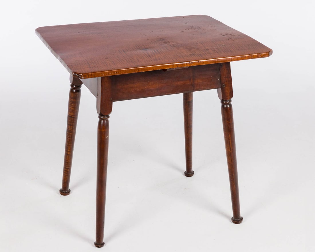 American Queen Ann Curly Maple Tea Table (1 of 9)