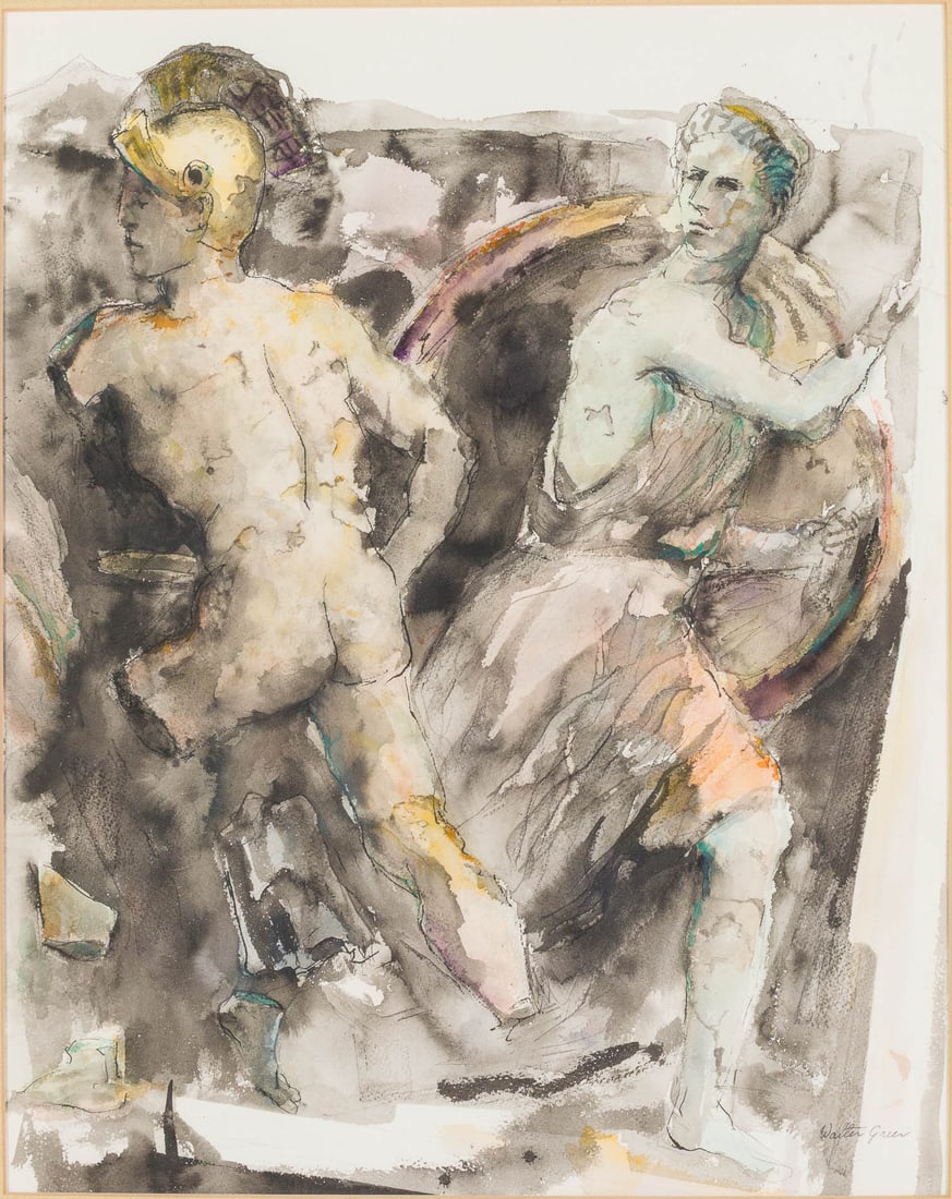 Walter Greer (SC, 1920-2016), Metope I, Watercolor (1 of 12)