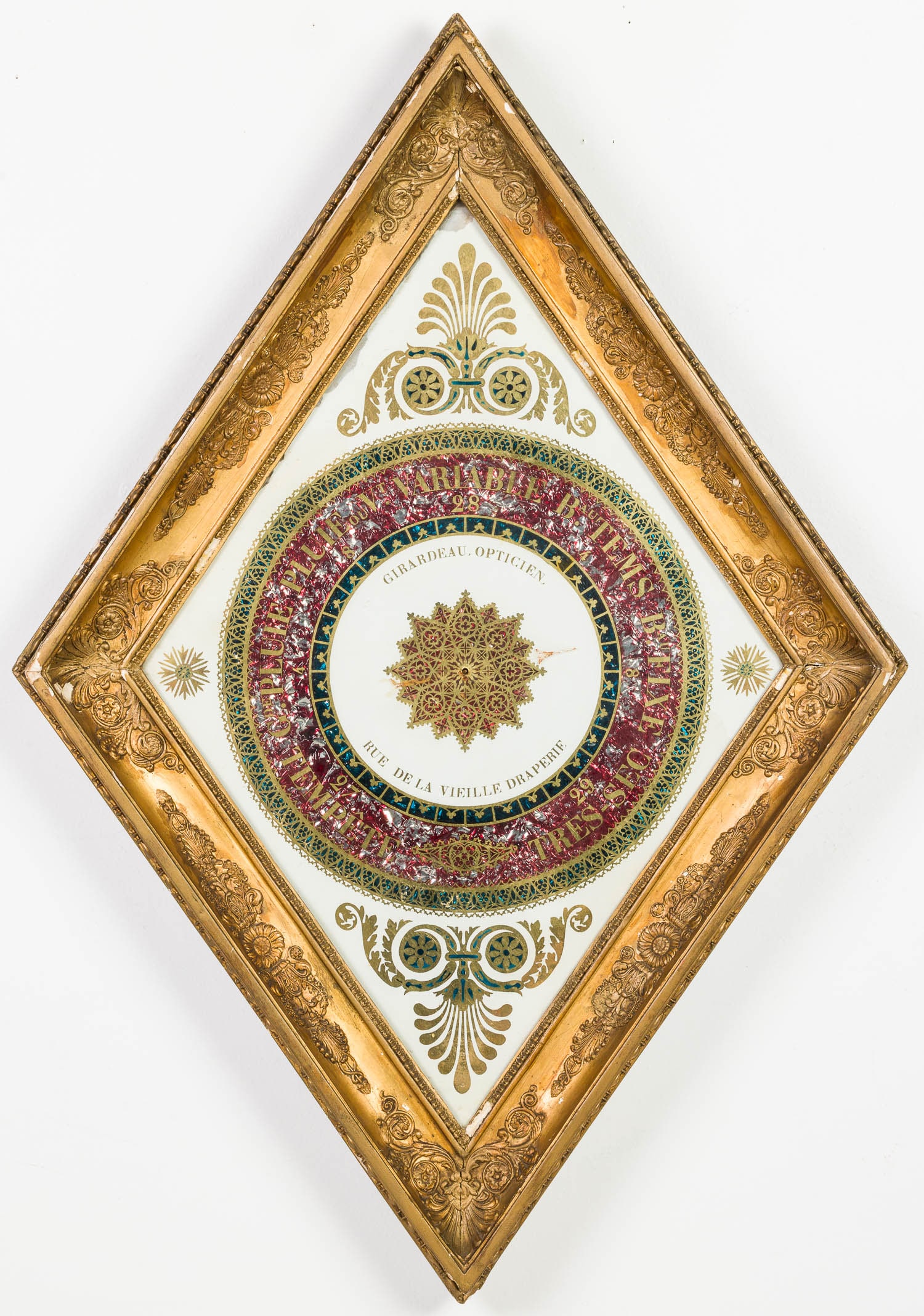 French Eglomise Barometer, 19th Century (1 of 13)