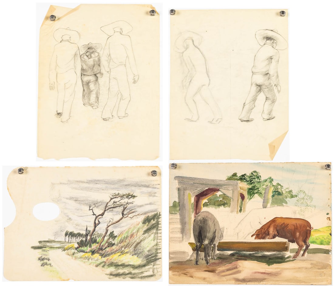 Augusta Oelshig (Savannah, 1918-2000), Four Works (1 of 13)