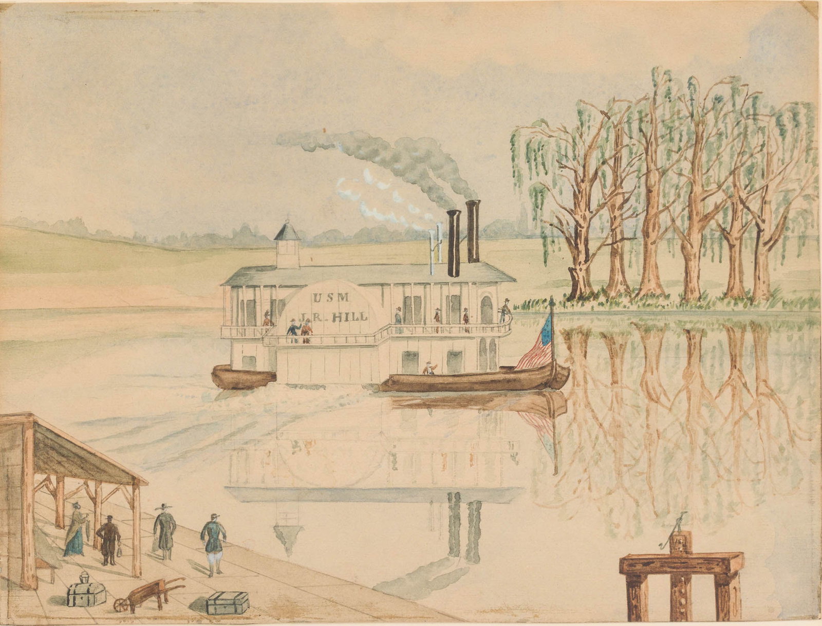 American School, Steamboat, Watercolor & Ink (1 of 12)