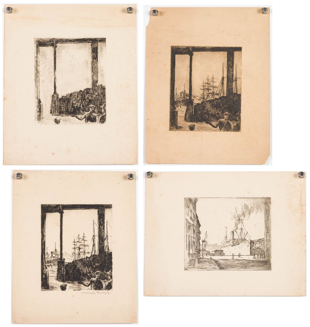 Christopher Murphy Jr, 4 Harbour Scenes Etchings (1 of 17)